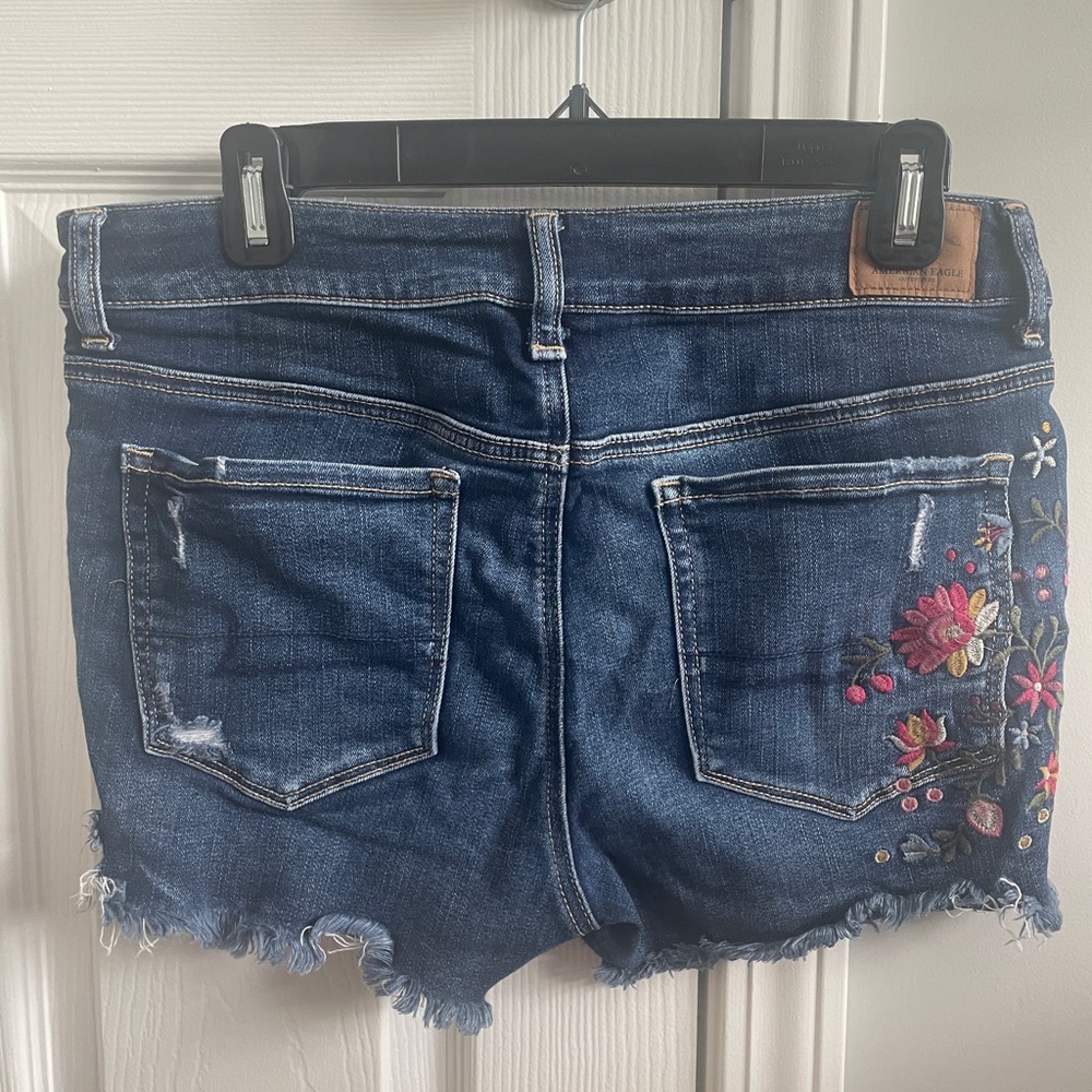 SOLD American Eagle Next Level Stretch Demin Embroidered Shorts
